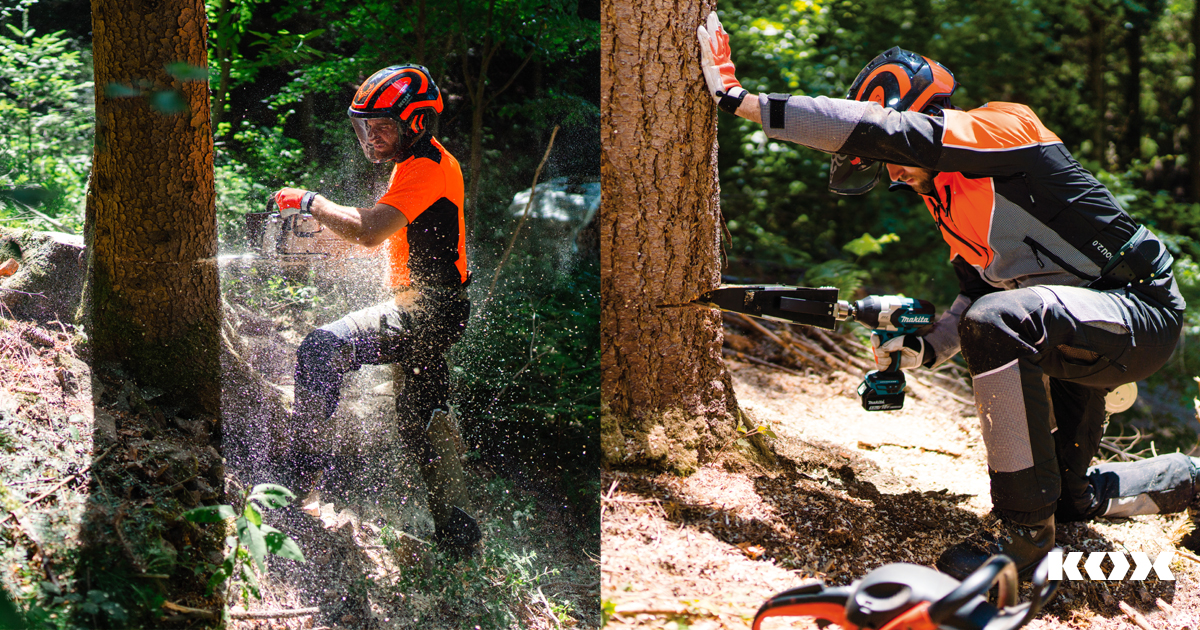 Forstarbeit Schnittschutzkleidung moderne Hilfsmittel