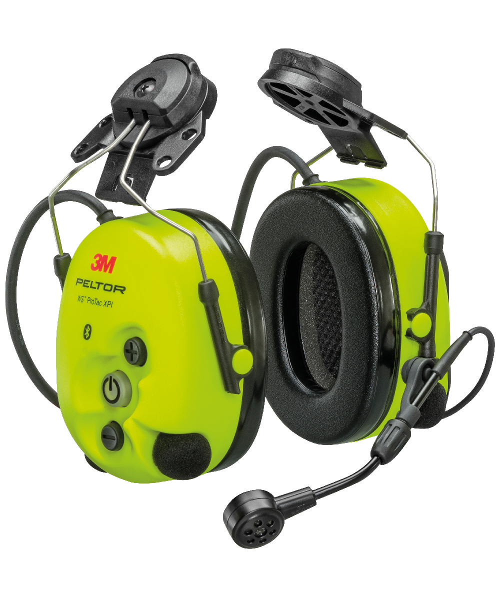 3M Peltor WS ProTac XPI Forestry Gehörschutz mit Bluetooth, für Helmbefestigung, Neongrün, SNR31 dB(A), XX74127