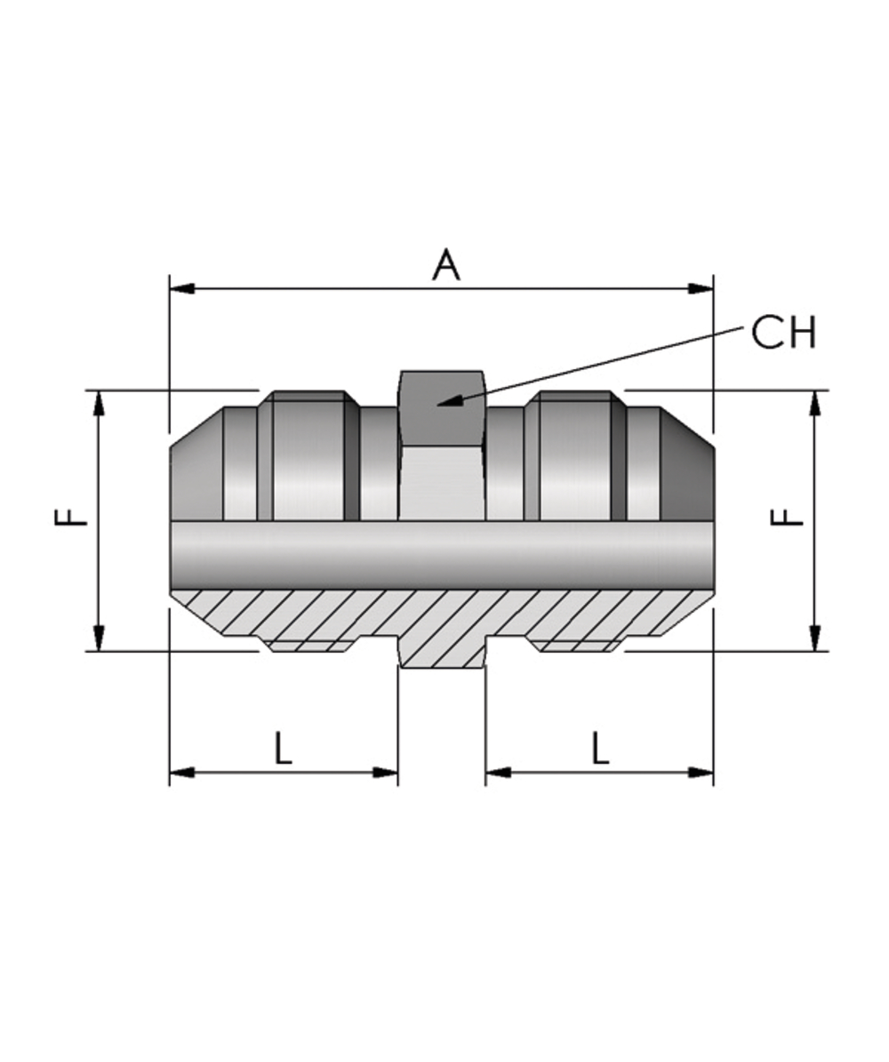 FB Hydraulik Adapter JIC, JIC-AG X JIC-AG, 37 Konus, XXST1010-0000