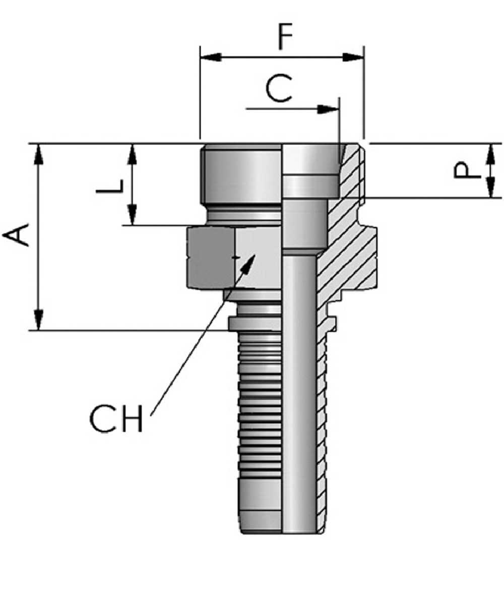 FB Hydraulik Pressnippel CEL, CEL - metrisch AG, 24 Konus, leichte Reihe, XXST4331-0000
