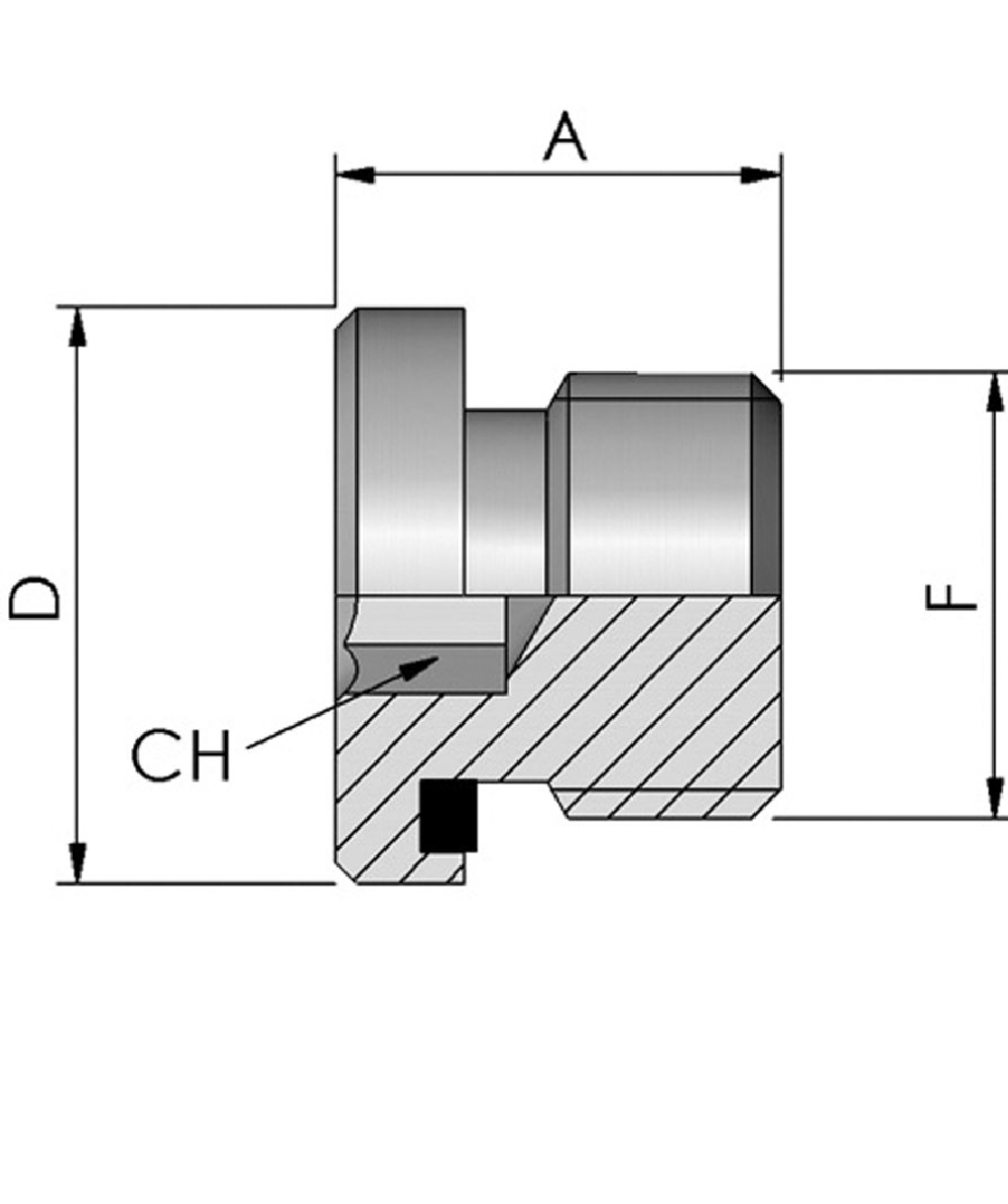 FB Hydraulik Verschlussstopfen BSP, BSPP Verschlussstopfen Innensechskant, O-Ring, XXST110-0000