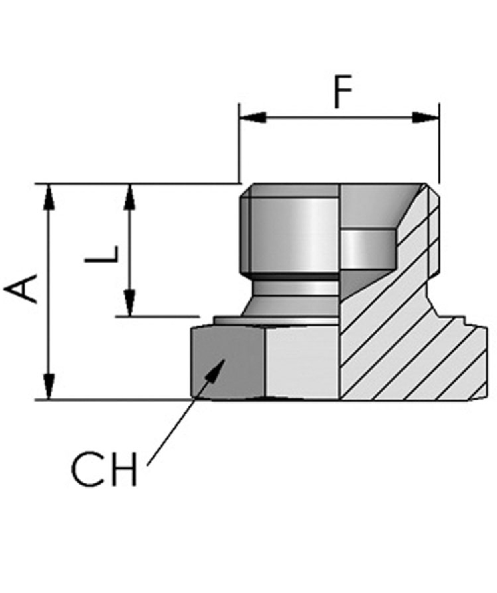 FB Hydraulik Verschlussstopfen BSP, BSPP Verschlussstopfen, 60 Konus, XXST134-0000