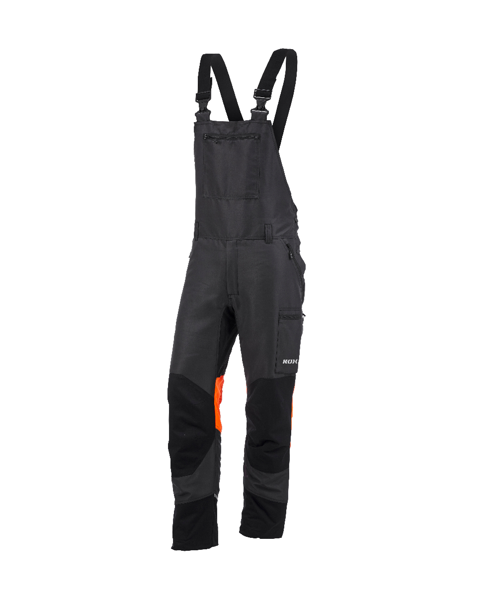 KOX Schnittschutz Latzhose Duro 3.0  Anthrazit/Orange, XX71115