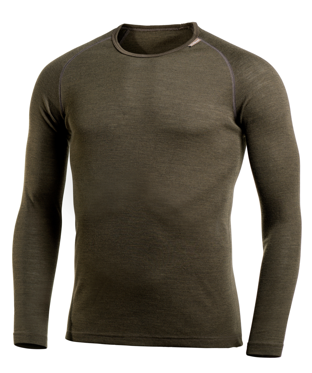 Woolpower Crewneck LITE Rundhalshemd / Merino Shirt langarm Pine Green, Pine green, XXWP7111GR