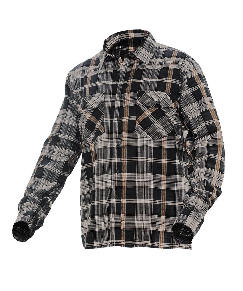 Jobman Flanellhemd 5138 Grau, Grau, XXJB5138G