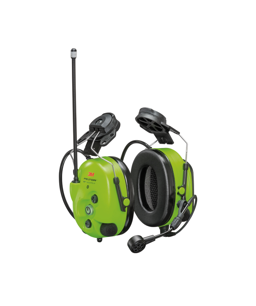 3M Peltor WS LiteCom Pro III GB Headset / Gehörschutz mit Headset Neongrün, für Helmbefestigung, Neongrün, SNR32 dB(A), XX74627