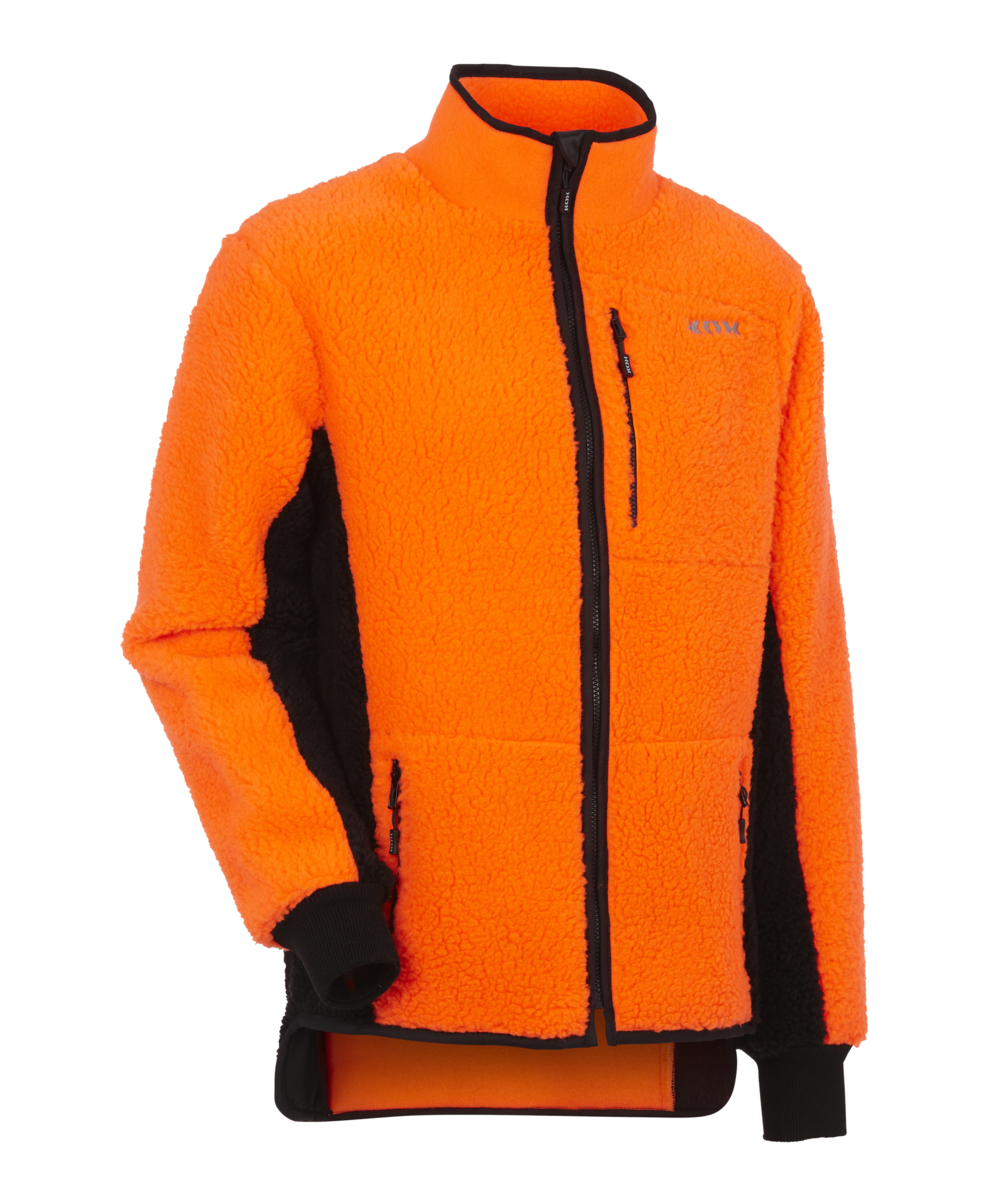 KOX Faserpelzjacke Orange/Schwarz, Orange/Schwarz, XX76129