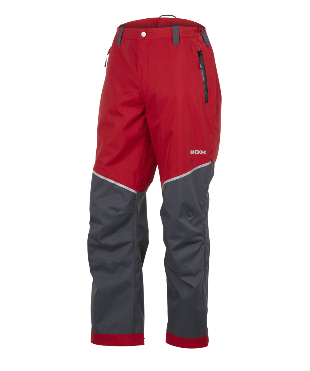 KOX Regenhose wasserdicht / Outdoorhose Aquatex 2.0 Rot/Grau, Rot/Grau, XX72209