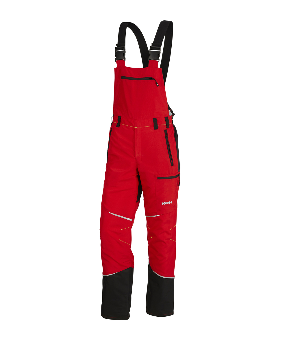 KOX Schnittschutz Latzhose Mistral 3.0 Rot/Gelb, Rot/Gelb, XX71114