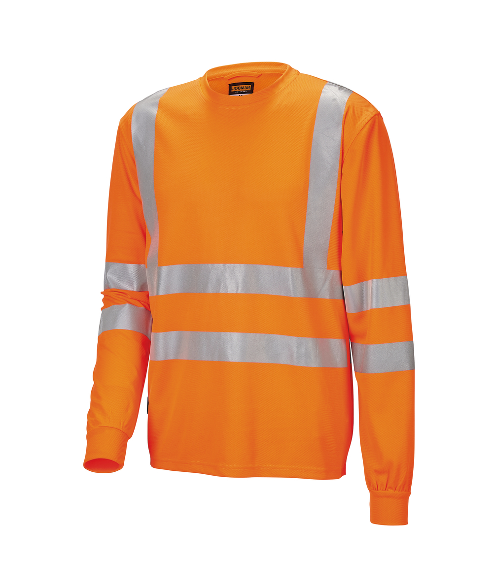 Jobman Langarm Shirt HiVis 5593 Orange