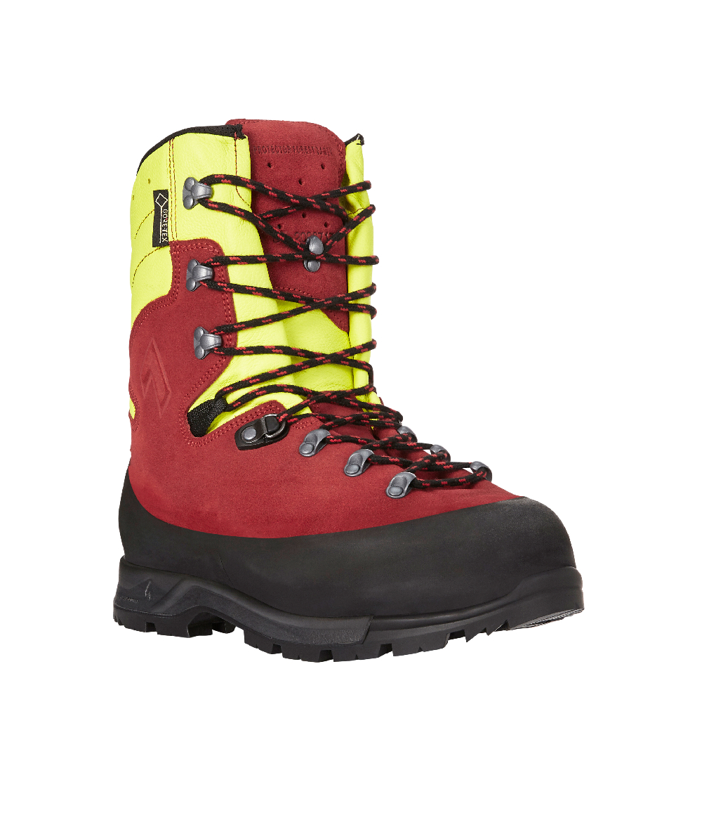 Haix Schnittschutzstiefel / Schnittschutzschuhe Protector Forest 2.1 GTX Rot/Gelb, Schnittschutzklasse 2 (24m/s), XX73127