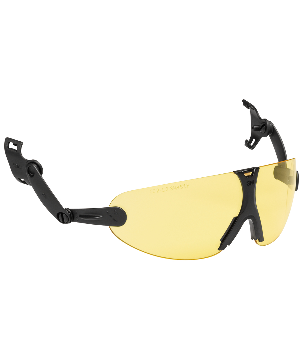 3M Integrierte Schutzbrille/ Sicherheitsbrille V9 Gelb, für 3M Peltor G3000 und G500 Gehör- und Kopfschutz-Kombinationen, XX74300