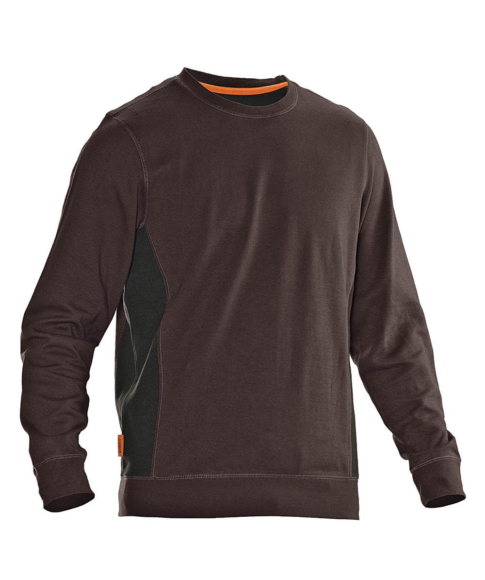 Jobman Sweatshirt 5402 Braun/Schwarz, Braun/Schwarz, XXJB5402BR