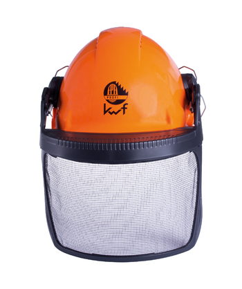 Peltor mit und Gehörschutz G3000 Edelstahlvisier 3M orange Forsthelm